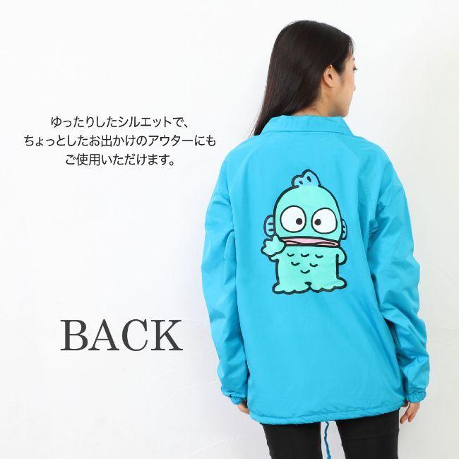 hageです。 ハンギョドン アウター ジャケット、ショルダーバッグ sanrio（サンリオ） ハンギョドン アウター 懐かしキャラ プリント