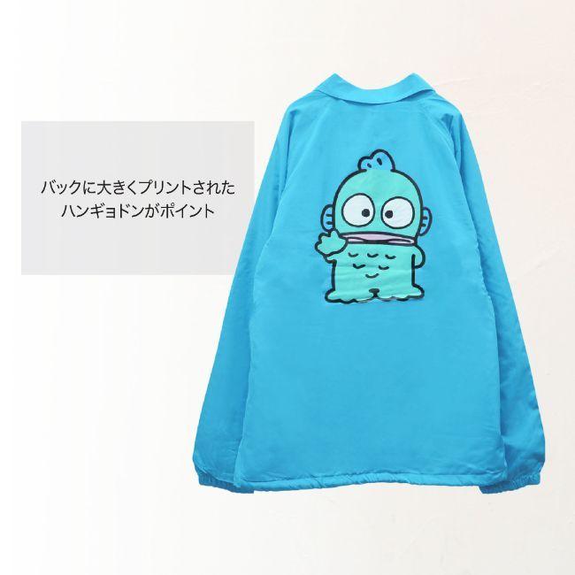 hageです。 ハンギョドン アウター ジャケット、ショルダーバッグ sanrio（サンリオ） ハンギョドン アウター 懐かしキャラ プリント