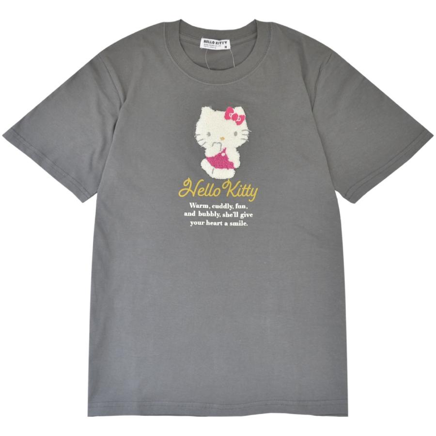 新品ハローキティ モモベリー　サンリオ　半袖TシャツLピンク刺繍ワッペン希少レア ハローキティ Tシャツ 半袖 刺繍 プリント トップス サガラ刺繍