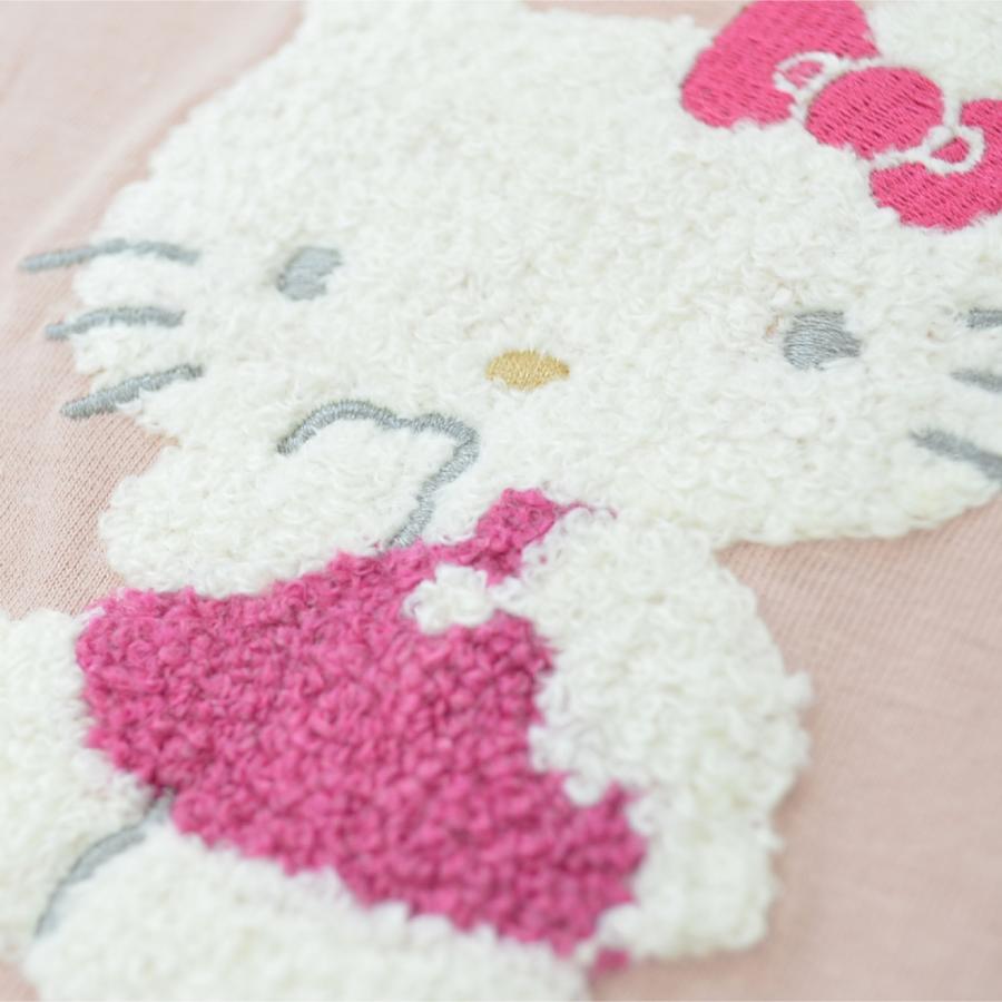 ハローキティ Tシャツ 半袖 刺繍 プリント トップス サガラ刺繍