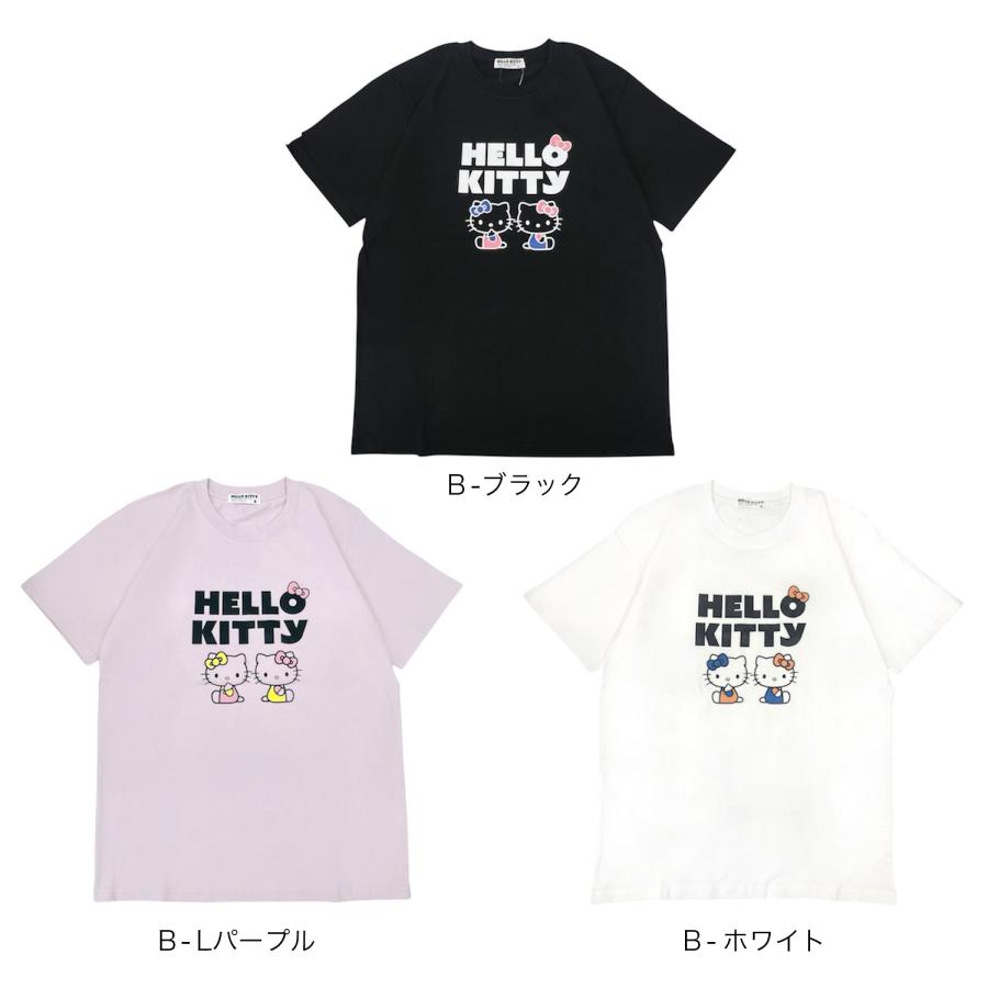 ハローキティ 半袖 Tシャツ 刺繍 ポケット付き プリント 天竺 サンリオ