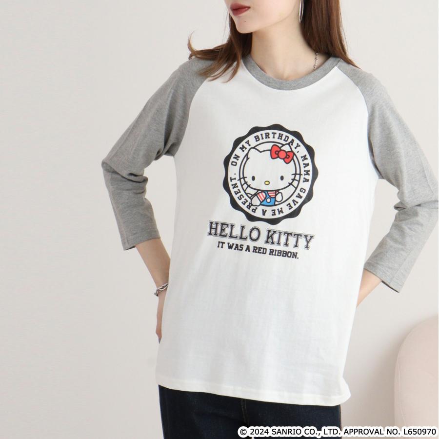 ハローキティ Tシャツ 長袖 ロンT 七分袖 サンリオ キャラクターズ