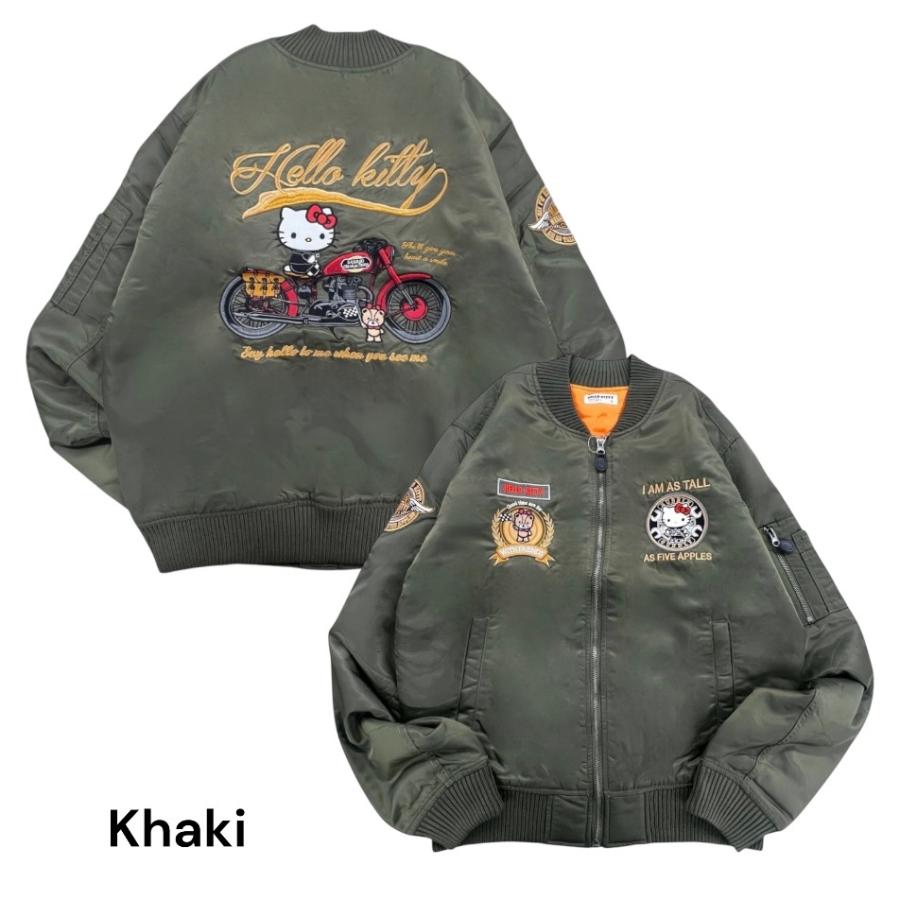 ハローキティ MA-1ジャケット バイク柄 アウター メンズ レディース