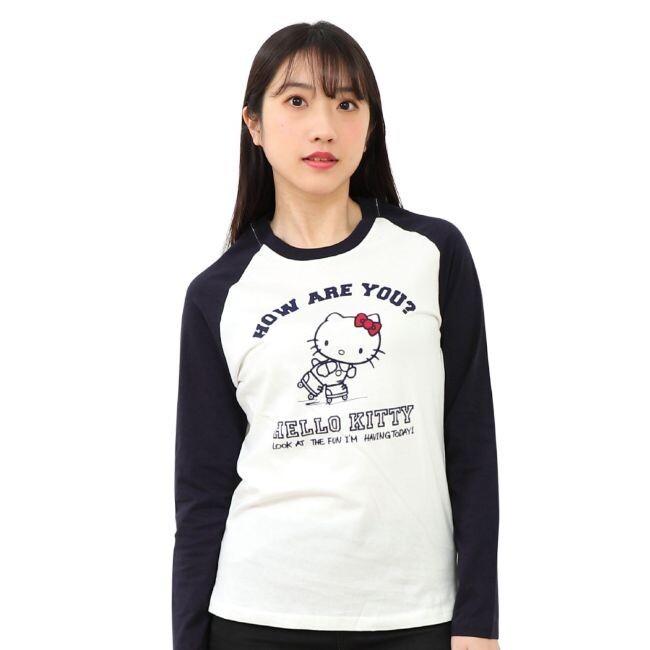 人気キャラクター ハローキティ シンプルでカジュアルなラグランｔシャツです オトナ女子がキャラｔをサラッと着こなすのもめちゃくちゃ素敵じゃないですか Hkkdb Charabasket 通販 Yahoo ショッピング