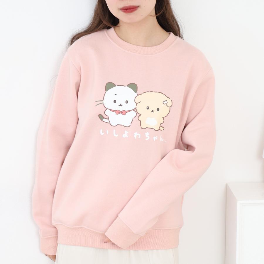 SHI-T-0002-惑星少女 トレーナー ROXY WITH HEART PULLOVER クルーネックスウェット トレーナー ミニ裏