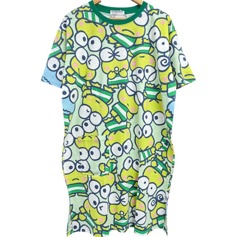 けろけろけろっぴ 半袖 総柄 スーパービッグ Tシャツ トップス