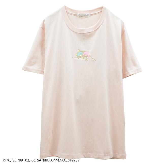 TRAVAS TOKYO サンリオ リトルツインスターズ Tシャツ ホワイト サンリオキャラクターズコラボ リトルツインスターズ Tシャツ | MUVEIL