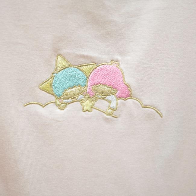 リトルツインスターズ キキとララ 半袖 Tシャツ ワンポイント 刺繍