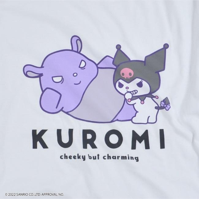 クロミ　新品　【サンリオ】　Ｌ　クロミちゃん　パープル　総柄Ｔシャツ クロミ 【KUROMI】 サンリオ クロミちゃん Tシャツ ライトパープル 総