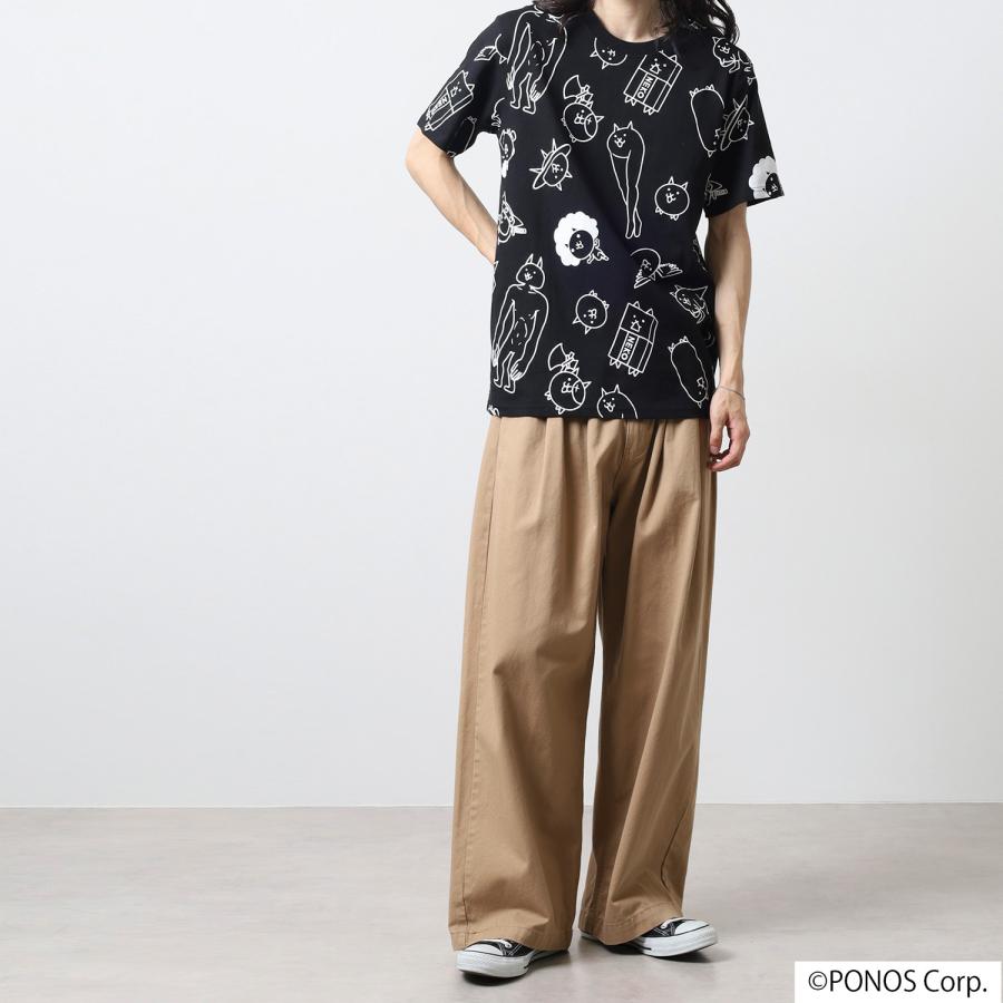 にゃんこ大戦争 Tシャツ 半袖 プリント 総柄 トップス メンズ