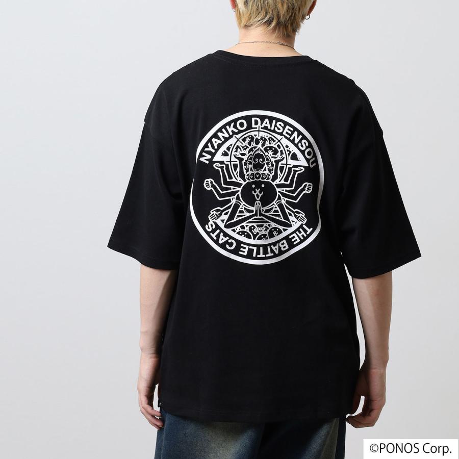 にゃんこ大戦争 Tシャツ 半袖 オーバーサイズ プリント ストリート