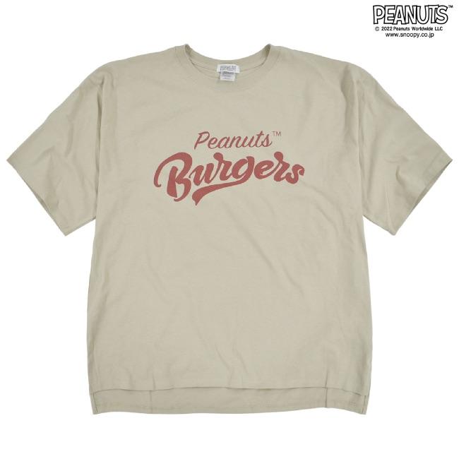 SNOOPY（スヌーピー） Tシャツ 半袖 ピーナッツ 兄弟 ハンバーガー