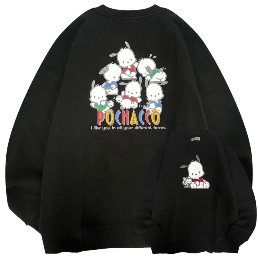ポチャッコ サガラ刺繍 裏起毛ビッグシルエット トレーナー オーバー