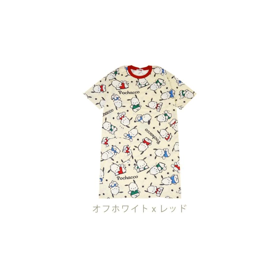 新品タグ付　サンリオ　Sugarbunnies Tシャツ　ワンピース　5枚 ポチャッコ Tシャツ ワンピース 半袖 総柄 部屋着 ルームウェア