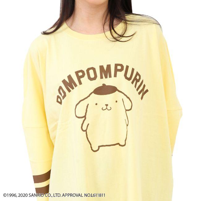 サンリオ スーパービッグtシャツ ポムポムプリン クリーム キャラクタープリント Tシャツワンピ Pp1102 433 Charabasket 通販 Yahoo ショッピング