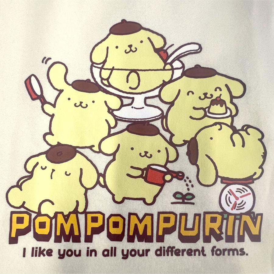ポムポムプリン サガラ刺繍 裏起毛ビッグシルエット トレーナー