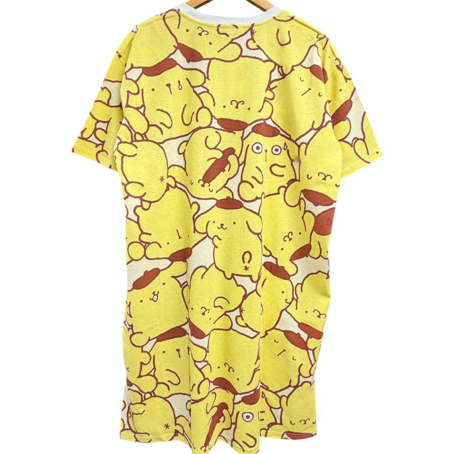 ポムポムプリン 半袖 スーパービッグ Tシャツ 総柄 プリント トップス