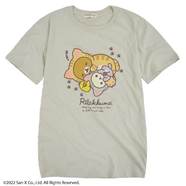 リラックマ Tシャツ 半袖 プリント 刺繍 サンエックス｜chara-basket｜02