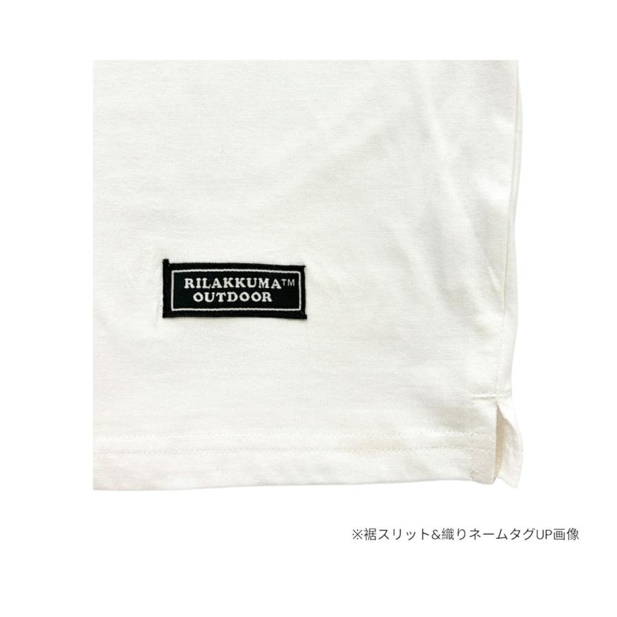 リラックマ アウトドア 袖配色 ラグラン オーバーサイズ Tシャツ 半袖