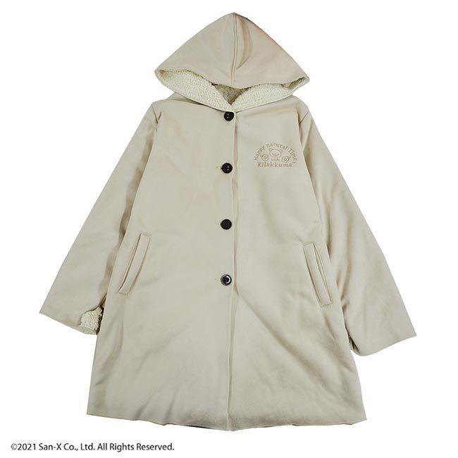 San-X リラックマ コート フェイク ムートン 刺繍 ボア