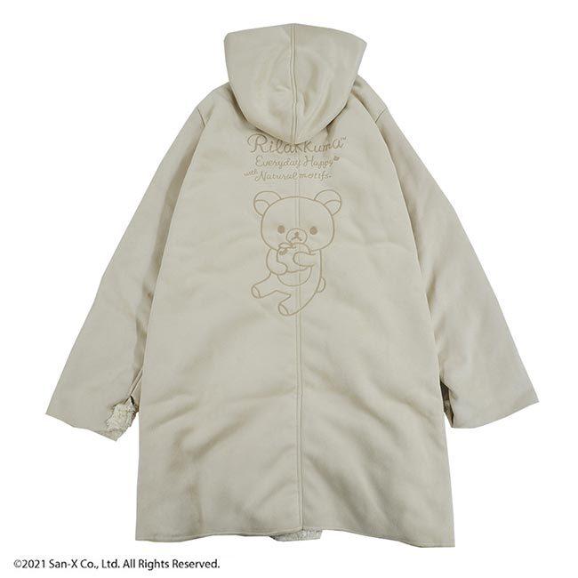 りらっくまきまき様　UNLIENS スプリングコート San-X リラックマ コート フェイク ムートン 刺繍 ボア