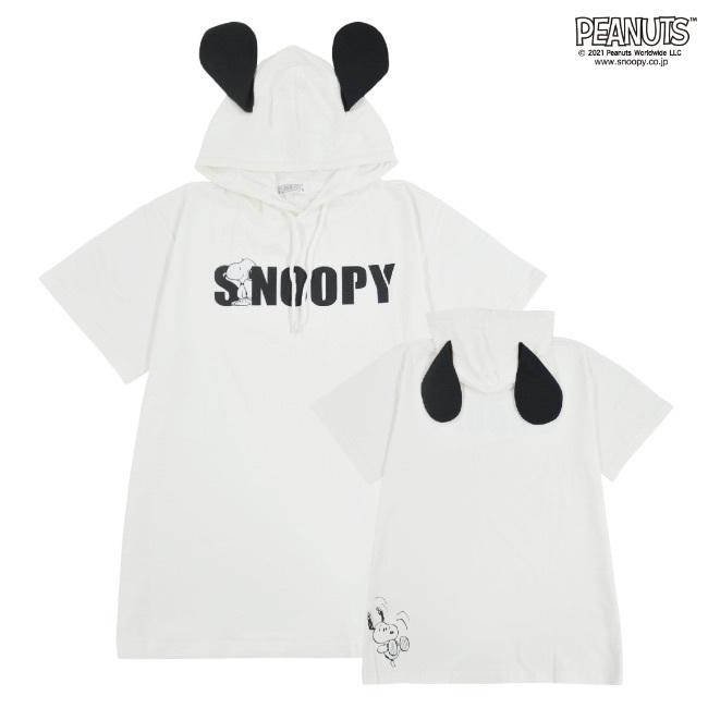 スヌーピー 天竺 なりきり Tパーカー 犬耳 ピーナッツ 半袖 夏 S1102 172sp Charabasket 通販 Yahoo ショッピング