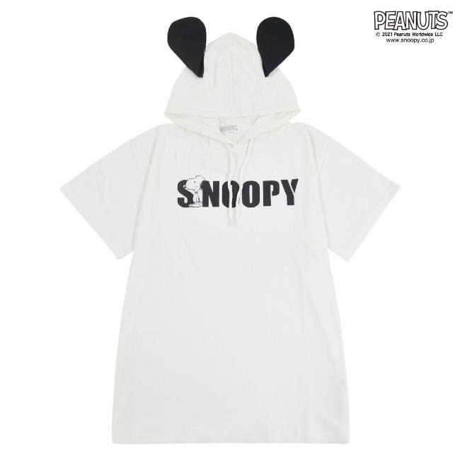 スヌーピー なりきり Tパーカー 犬耳 ピーナッツ 半袖 夏 S1102 172sp Charabasket 通販 Yahoo ショッピング
