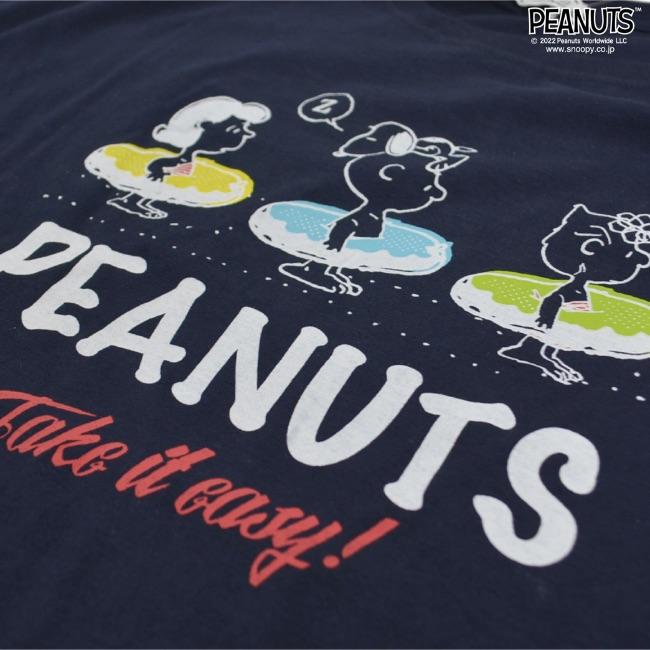 スヌーピー Tシャツ 半袖 スーパー BIG プリント 夏 サマー 海 PEANUTS SNOOPY｜chara-basket｜03