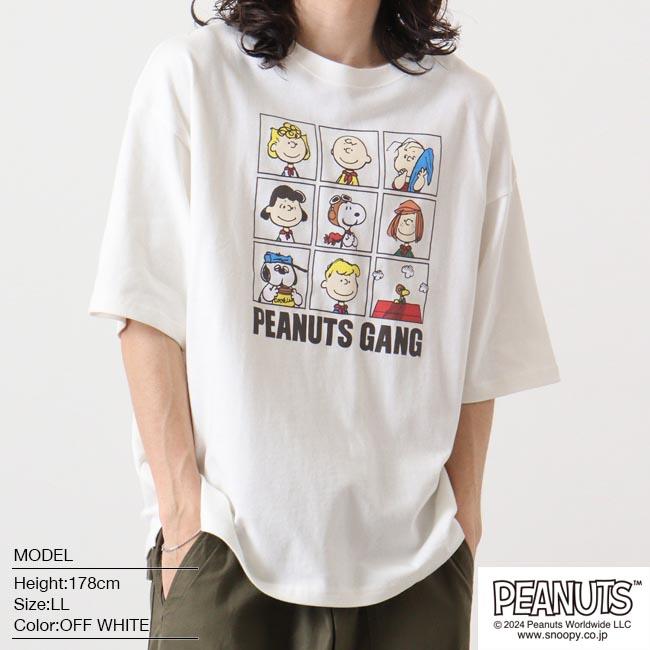 sanrio（サンリオ） スヌーピー ピーナッツ 半袖 Tシャツ ドロップ