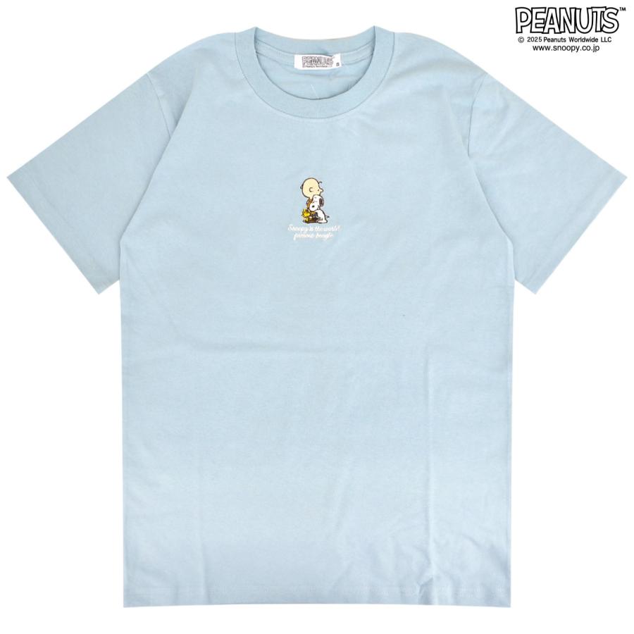 SNOOPY（スヌーピー） Tシャツ 半袖 トップス 刺繍 チャーリーブラウン