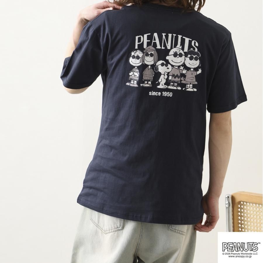 SNOOPY（スヌーピー） 横断歩道 サングラス プリント 半袖 Tシャツ