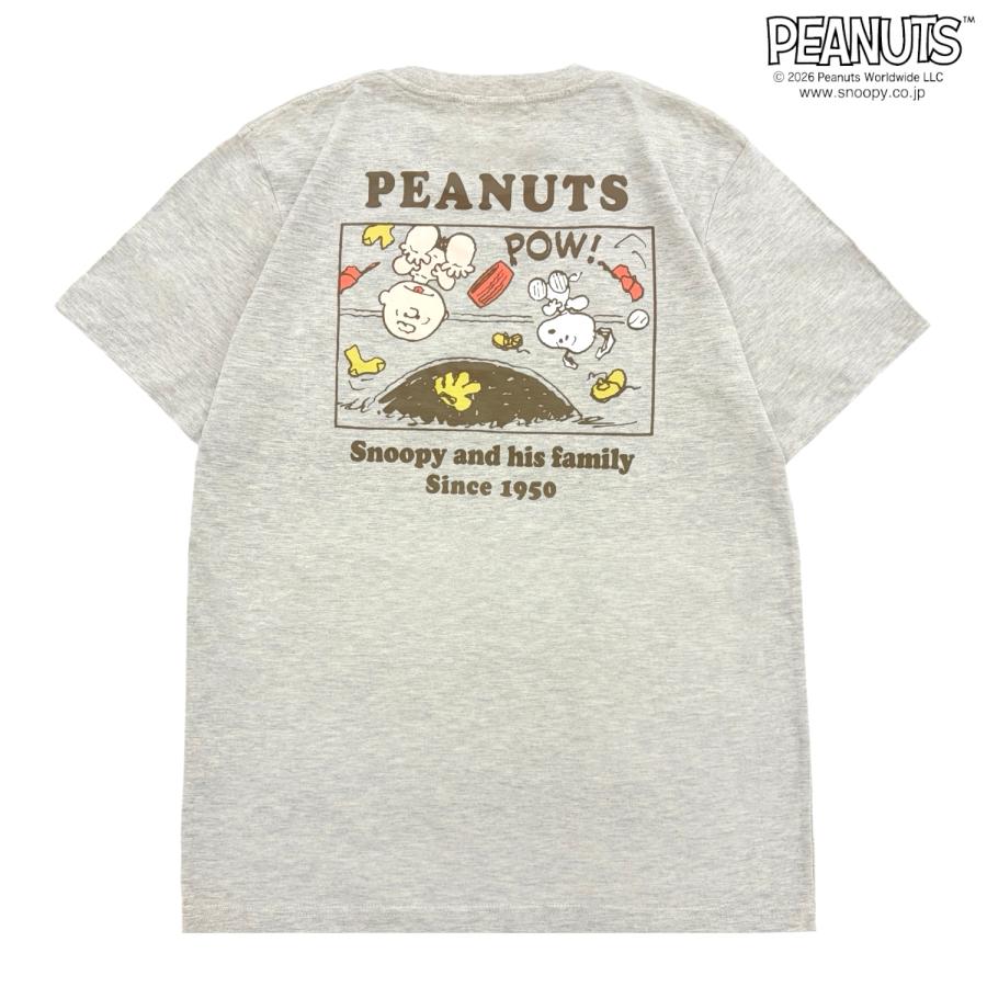 SNOOPY（スヌーピー） チャーリー・ブラウン 野球柄 バックプリント T