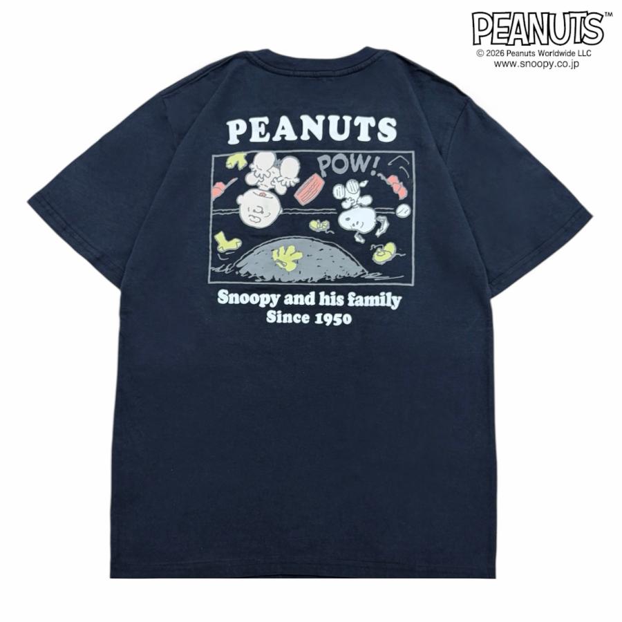 SNOOPY（スヌーピー） チャーリー・ブラウン 野球柄 バックプリント T