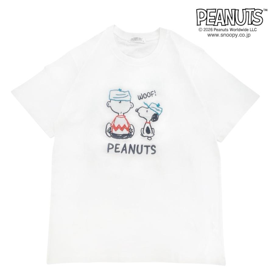 SNOOPY（スヌーピー） 半袖 Tシャツ 天竺 刺繍 メンズ レディース