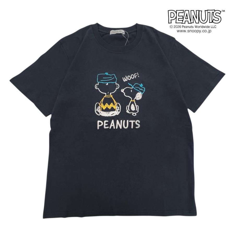 SNOOPY（スヌーピー） 半袖 Tシャツ 天竺 刺繍 メンズ レディース