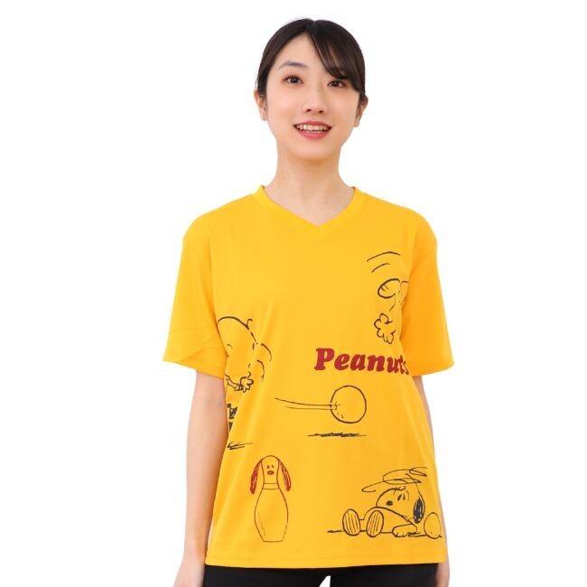 SNOOPY（スヌーピー） ドライ Tシャツ Vネック S M L SNOOPY