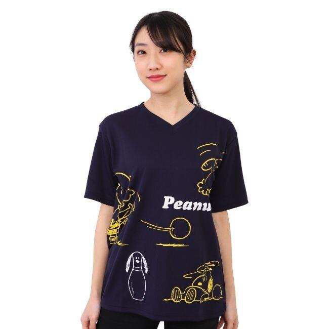 SNOOPY（スヌーピー） ドライ Tシャツ Vネック S M L SNOOPY