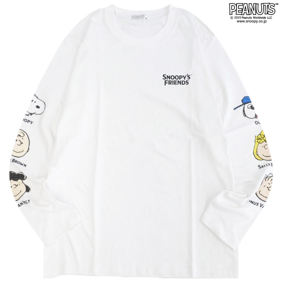 SNOOPY（スヌーピー） フレンズ ジョークール 袖プリント 長袖 Tシャツ