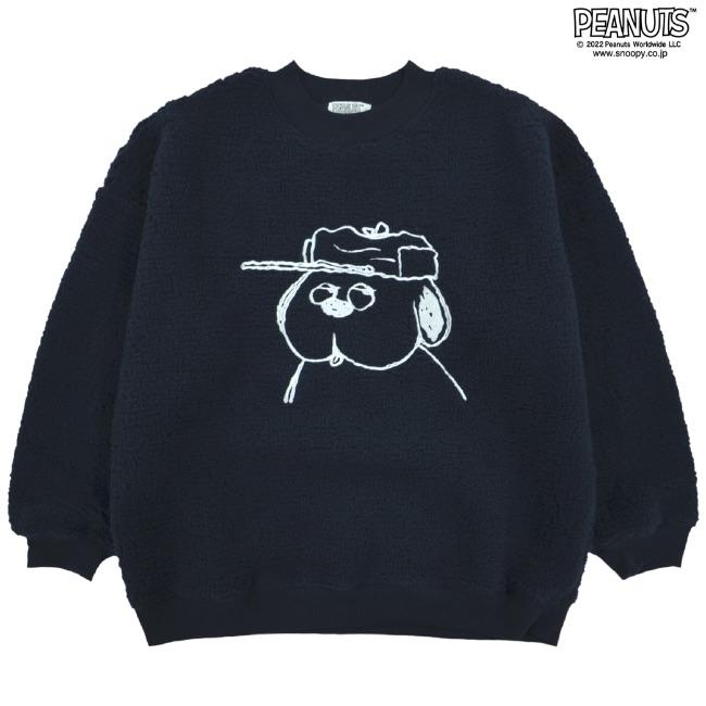 スヌーピー トレーナー BIG ボア オラフ 刺繍 長袖 PEANUTS SNOOPY