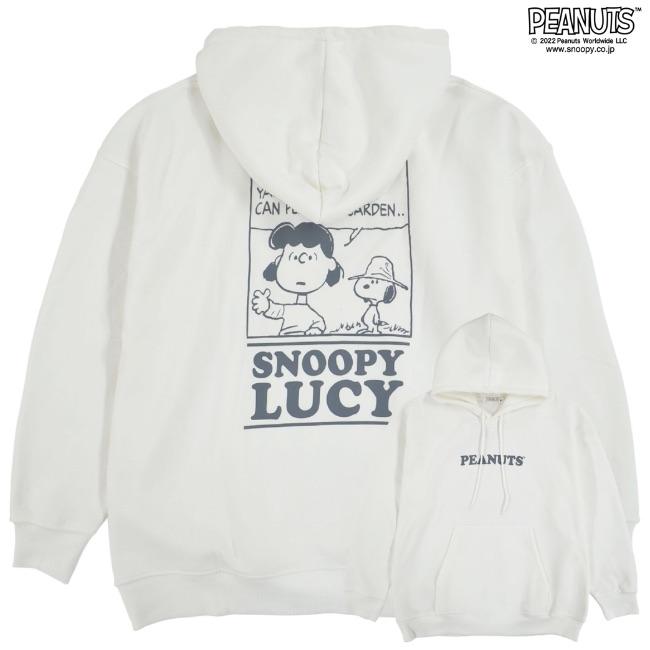 SNOOPY（スヌーピー） トレーナー 裏起毛 フード バック プリント