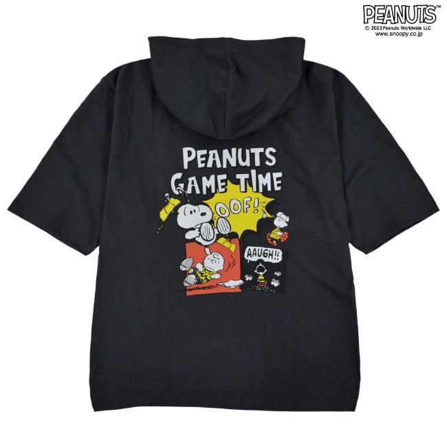 SNOOPY（スヌーピー） ドロップショルダー Tパーカー 半袖 プリント