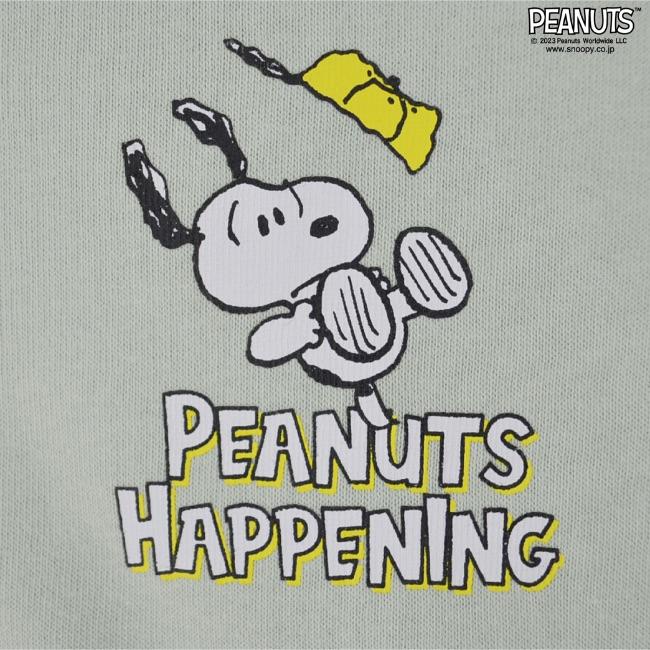 SNOOPY（スヌーピー） ドロップショルダー Tパーカー 半袖 プリント