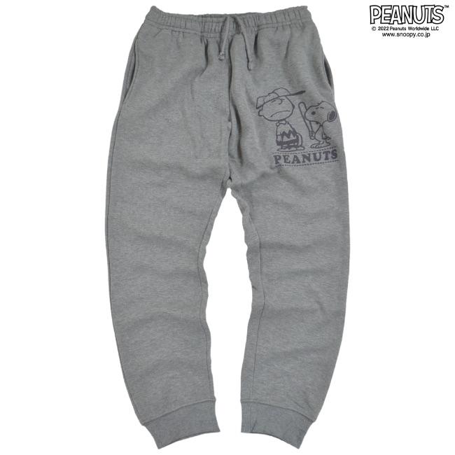 完売品　PEANUTS FRAGMENT Sweat pants グレー L SNOOPY（スヌーピー） パンツ 裏起毛 スウェット プリント 部屋着