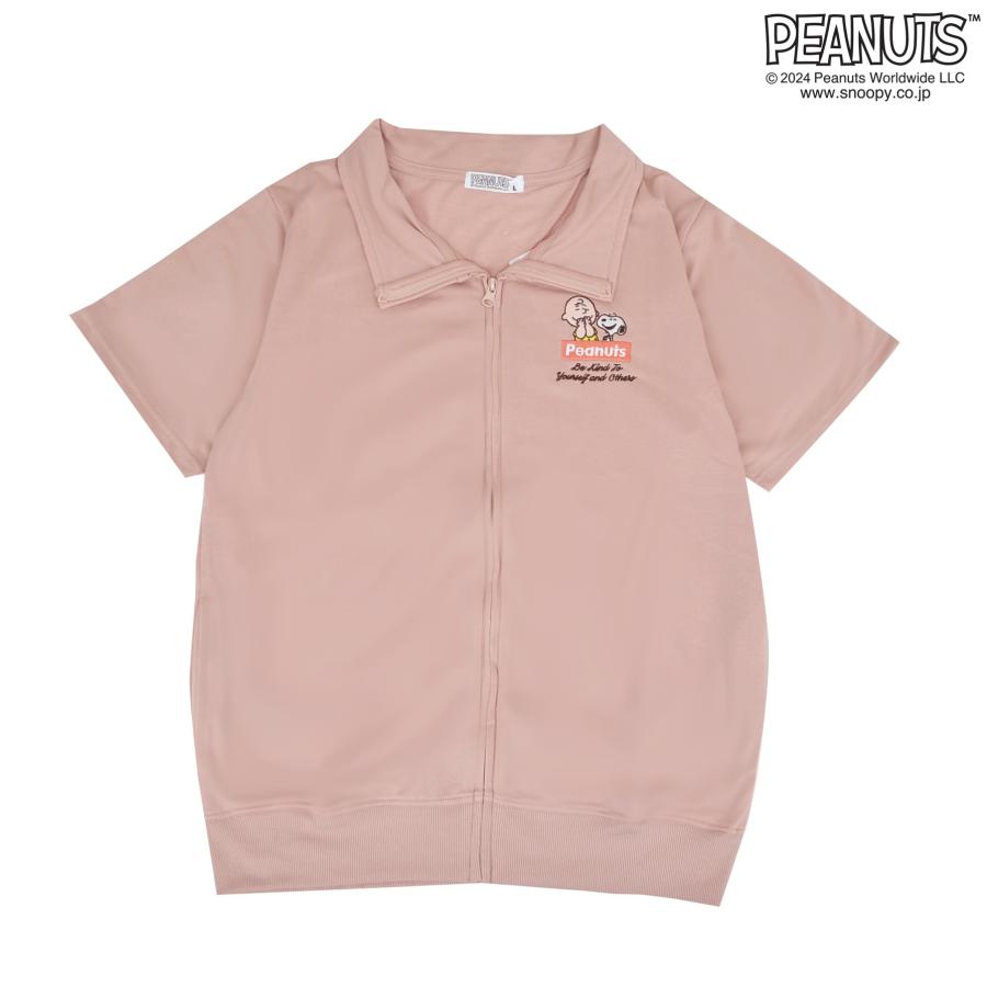 SNOOPY（スヌーピー） フルジップ スタンドカラー 半袖 アウター
