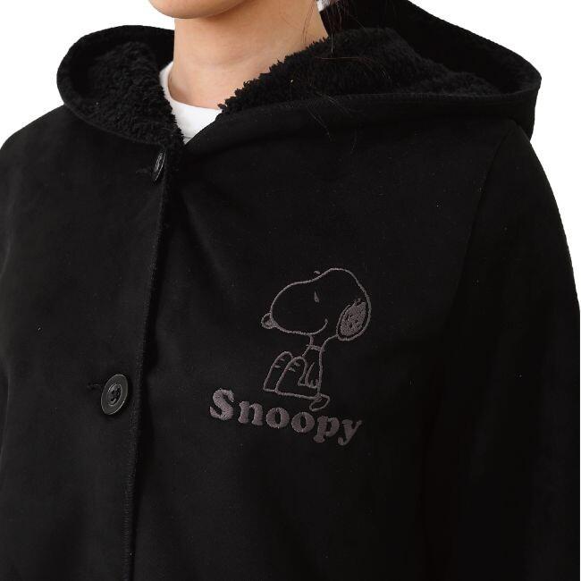 SNOOPY（スヌーピー） コート ムートン風 ブラック キャメル ベージュ
