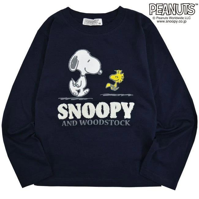 スヌーピー 長袖 Tシャツ Kids ブラック ホワイト グレー Snoopy Sta Charabasket 通販 Yahoo ショッピング