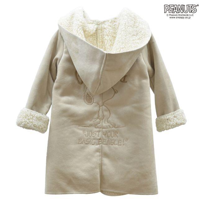 SNOOPY（スヌーピー） 子供 コート ムートン風 キッズ 子供服 男の子
