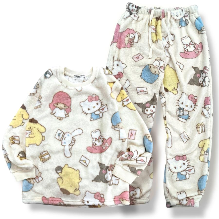 sanrio（サンリオ） サンリオキャラクターズ 子供 キッズ 総柄 上下