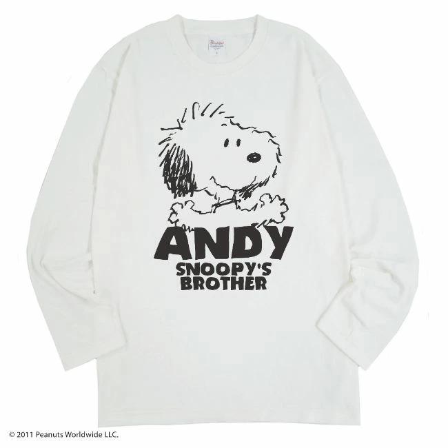 SNOOPY（スヌーピー） 兄弟 アンディ 長袖Tシャツ メンズ