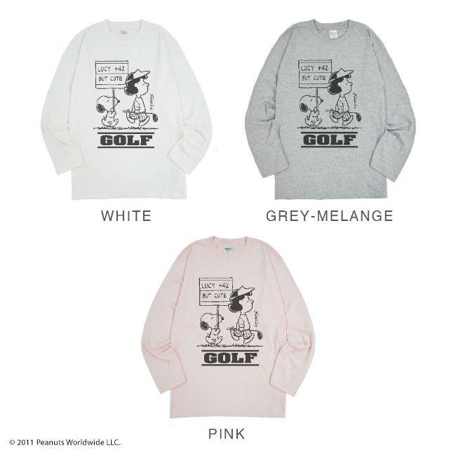 SNOOPY（スヌーピー） ゴルフ ルーシー 長袖 Tシャツ メンズ